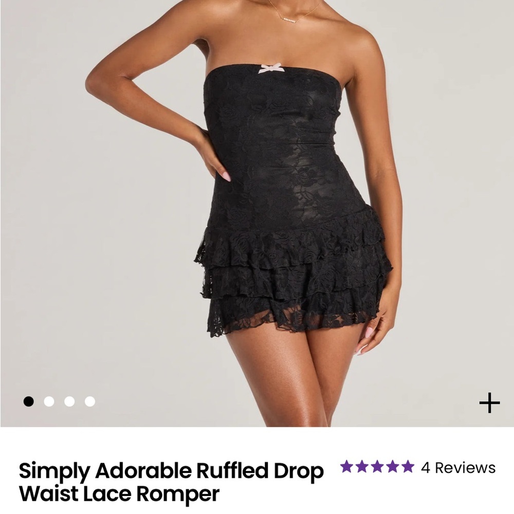 Windsor Black Lace Mini Dress
